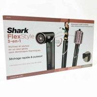 Shark FlexStyle 3-in-1 Air Styler & Hair Dryer, Auto Wrap Curl Attachment, Oval Brush, Concentrator, No Heat Damage, Champagne, HD424EU