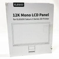 ELEGOO 10 inch 12K monochrome LCD with 11520 x 5120 resolution and 9H tempered glass protection, compatible with ELEGOO Saturn 3/Saturn 3 Ultra Resin 3D Printer