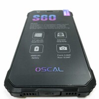 OSCAL Outdoor Handy Ohne Vertrag, S60 Outdoor Smartphone IP68 Wasserdichter, 4G Dual-SIM 5.7 Zoll HD+ Robustes Handy Günstig mit Android 11, 3+16GB/128GB Erweiterbar, 4980mAh Akku, GPS, Face ID, schwarz