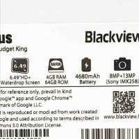 Blackview A80 Plus, DUAL SIM 64GB Blue