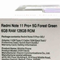 Xiaomi Redmi Note 11 Pro+ 5G Smartphone, 120W, Main Camera 108MP, FHD+ AMOLED Display 120Hz, 4500mAh, MTK Dimensity 920, 6+128GB, Green (Forest Green)