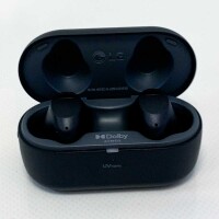 LG TONE Free T90S In-Ear Bluetooth Kopfhörer mit Dolby Atmos-Sound, MERIDIAN-Technologie, ANC (Active Noise Cancellation), UVnano & IPX4-Spritzwasserschutz - Schwarz