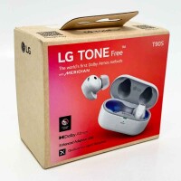 LG TONE Free T90S in-ear Bluetooth headphones with Dolby Atmos sound, MERIDIAN technology, ANC (Active Noise Cancellation), UVnano & IPX4 splash protection - white