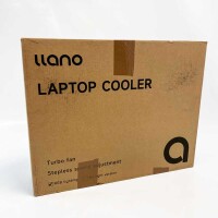 llano 2024 RGB Gaming Laptop Cooler Cooling Pad with Touch Control Continuous Speed ​​& 14cm Extra Large Powerful Turbo Fan Sealing Foam 3-Port USB Hub for 15-19 Inch Notebook