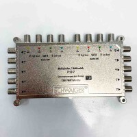 SCHWAIGER 5217 multiswitch (without screws) SAT distributor 8-way for 2 satellite signals Multifeed SAT splitter digital multiswitch 8-way distributor with external power supply 2 satellite positions on 8 outputs