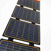 40W Small USB Solar Panel Charger, 18W USB-A USB-CPD2.0 Portable Foldable for Emergencies Monocrystalline ETFE Panels IP67 Waterproof for Camping Hiking Backpacking Outdoor for Mobile Phones Tablets