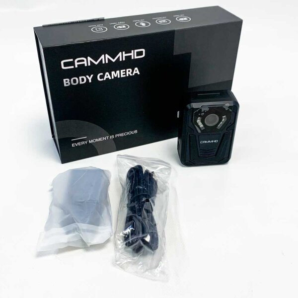CAMMHD 4K/2160P HD Body Cam IP68 Waterproof 9-10 Hours 170° Wide Angle Infrared Night Vision Suitable for Police Fire Department etc (128GB)