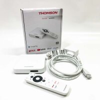 Thomson THA100 – Smart Box Android TV 10.0 Ultra HD 4K, HDR, Chromecast, Assistant Vocal Google, Netflix, Disney +, Prime Vidéo, Google Play Store, WiFi 5 Dual Band, LAN, Bluetooth 4.2