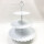 Snowtaros (OHNE OVP) Tortenständer Rund Metall Dessert Display mit Kristallperlen, 3 Etagen Runde Cupcake Standfuß Vintage-Stil für Party Hochzeit Deko (Weiß)