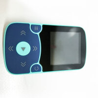 AGPTEK MP3 Player Bluetooth 5.3 Sport 64GB mit 1,5 Zoll TFT Farbbildschirm, Mini Musik Player mit Clip, Unterstützt bis 128GB SD Karte, Blau