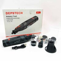 DEPSTECH A1L, 8V Mini Cordless Grinder, 2.5Ah Cordless Rotary Tool Multi Tool Kit with LED Light, 5,000-30,000 RPM Speed, 47 Accessories for Grinding, Engraving, Polishing and DIY