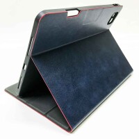KingBlanc Case for iPad Pro 11 inch 4th Generation 2022 3rd/2nd/1st Gen (2021/2020/2018) with pen holder, auto sleep/wake, vegan leather protective case with stand function, red/dark blue