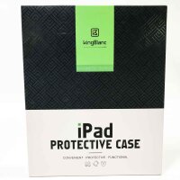 KingBlanc Hülle für iPad Pro 12,9 Zoll 6. Generation 2022 5./4./3. Generation (2021/2020/2018) mit Stifthalter, Auto Wachen/Schlafen, Pencil 2 kabelloses Aufladen, Veganes Leder Smart Cover, Braun