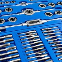HATANSE 110pcs Tap and Die Set M2-M18 Metric Tap and Tap Threading Tool Set with Wrenches for Thread Cutting