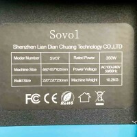 Sovol SV07 3D-Drucker 500 mm/s mit Klipper-Firmware 300 ℃ Hotend Dual Gear Direct Extruder Meanwell Feeding Automatische Nivellierung Druckgröße 220 x 220 x 250 mm