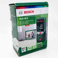 Bosch laser rangefinder PLR 30 C (precisely measure distances up to 30m, Bluetooth connectivity, measurement functions)