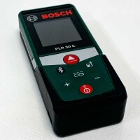 Bosch Laserentfernungsmesser PLR 30 C (Distanz bis 30m präzise messen, Bluetooth-Konnektivität, Messfunktionen)