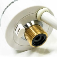 Tankless Durchlauferhitzer Elektrisch,CEIEVER Tankless Shower Warmwasserbereiter mit LED-Anzeige 220V 5500W Sofortiger elektrischer Durchlauferhitzer für die Dusche im Badezimmer (Weiß-5500W)