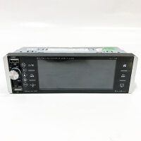 1 Din Autoradio mit Wireless Carplay & Android Auto - 5,1 Zoll HD Touchscreen Radio mit EQ/FM AM RDS Radio/AUX Eingang/TF/SWC + Rückfahrkamera & MIC