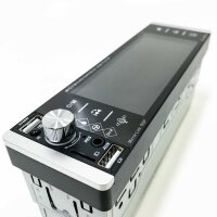 1 Din Autoradio mit Wireless Carplay & Android Auto - 5,1 Zoll HD Touchscreen Radio mit EQ/FM AM RDS Radio/AUX Eingang/TF/SWC + Rückfahrkamera & MIC