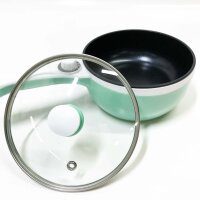 Vocha Electric Heating Pot 1.5L Mini Portable Electric Pan/Green