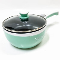 Vocha Electric Heating Pot 1.5L Mini Portable Electric Pan/Green