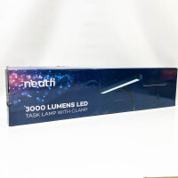 Neatfi (Neues Modell) Schlankes und modernes LED-Schreibtischlampe mit Klemme, 3.000 Lumen, 3000K-6500K, dimmbares Monitorlicht mit 5 Helligkeitsstufen und 5 Lichtmodi (80 CM, Schwarz)