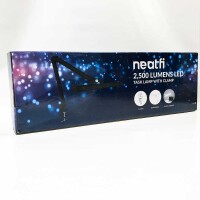 Neatfi (New Model) XL 2,500 Lumen LED Table Lamp, Correlated Color Temperature, 162 SMD LEDs, 56 cm Wide Lamp, Dimmable (CCT with Clamp, White)