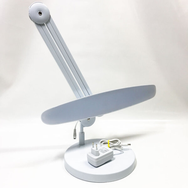 Neatfi XL 2,200 Lumen LED Table Lamp, 24W Super Bright Desk Lamp, 117PCS SMD LED, 4 Level Brightness Dimmable (Non-CCT with Base, White)