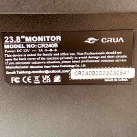 CRUA PC-Gaming-Monitor 24 Zoll 165 Hz Full HD (1920 x 1080), rahmenloser Computermonitor mit FreeSync, geringer Bewegungsunschärfe, Augenpflege, Displayport, HDMI, Schwarz