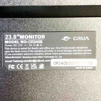 CRUA PC-Gaming-Monitor (Ohne Schrauben) 24 Zoll 165 Hz Full HD (1920 x 1080), rahmenloser Computermonitor mit FreeSync, geringer Bewegungsunschärfe, Augenpflege, Displayport, HDMI, Schwarz