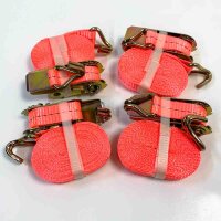 Pack of 4 lashing straps, 4 x 1000 kg ratchet straps,...