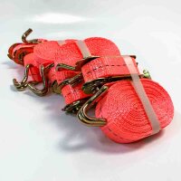 Pack of 4 lashing straps, 4 x 1000 kg ratchet straps,...