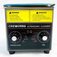CREWORKS Ultrasonic Cleaning Device Stainless Steel 1.3L Ultrasonic Cleaner with Heating Timer Ultrasonic Cleaner for Dentures Jewelry Glasses Watches Glasses Ultrasonic Cleaning Device with Buttons