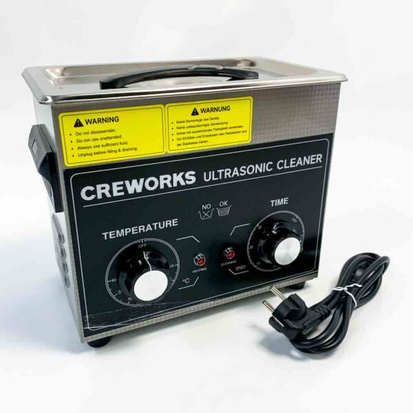 CREWORKS Ultrasonic Cleaning Device Stainless Steel 3.2L Ultrasonic Cleaner with Heating Timer Ultrasonic Cleaner for Dentures Jewelry Glasses Watches Glasses Ultrasonic Cleaning Device with Buttons