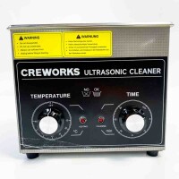 CREWORKS Ultrasonic Cleaning Device Stainless Steel 3.2L Ultrasonic Cleaner with Heating Timer Ultrasonic Cleaner for Dentures Jewelry Glasses Watches Glasses Ultrasonic Cleaning Device with Buttons
