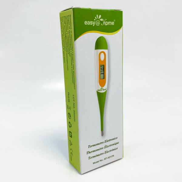 Easy@Home Digitales Fieberthermometer, Rektal-, Oral- & Achselthermometer für Baby, Kinder und Erwachsene (Grün)