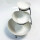 Winter Shore Aperitif Holder with 3 White Ceramic Bowls - Set of Serving Plates with Folding Metal Stand - Stand for Buffets, Chips, Dried Fruit - Dishwasher and Microwave Safe