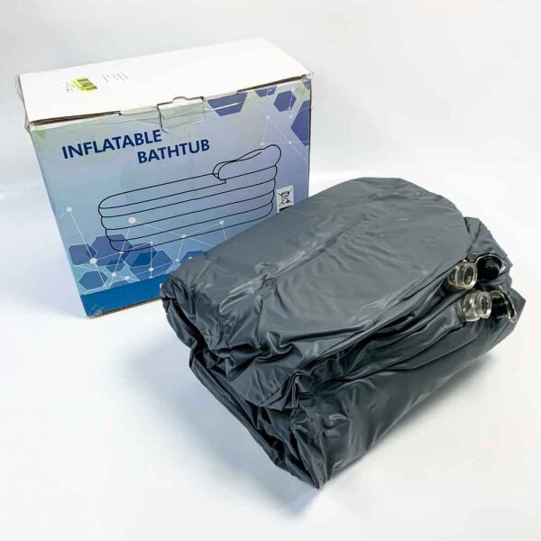 B&Y Aufblasbare Faltbare Badewanne für Erwachsene 168x76x68cm Faltbare Badewanne Eisbaden Tonne Freistehende Badewanne für Die Dusche Garten Eisbad Eisbaden und Heiß mit Pumpe