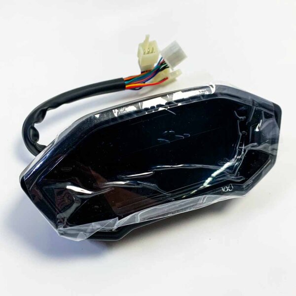 Geloo 13000 U/min Motorrad Tachometer Universal LCD Digital Hintergrundbeleuchtung Motorrad Wasserdicht Tachometer Kilometerzähler Gauge für 1,2,4 Zylinder