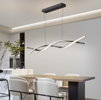 Mikeru Modern LED Pendant Light 100cm, LED Wave Hanging...