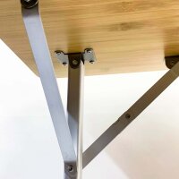 KingCamp bamboo camping table folding table with 3 adjustable heights 4 people / 6 people