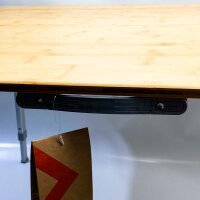 KingCamp bamboo camping table folding table with 3 adjustable heights 4 people / 6 people