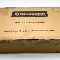 KingCamp bamboo camping table folding table with 3 adjustable heights 4 people / 6 people