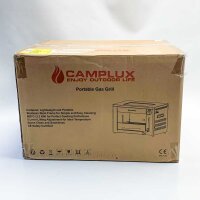 Camplux SG102 portable top heat gas grill 3.2kW, high-performance steak grill made of stainless steel, 880°C high temperature grill with 5 height levels