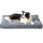 Bedsure Hundekissen waschbar - wasserdichtes Hundebett XXL für große, mittelgroße Hunde, gepolsterte Matte, grau in 10cm Höhe, 110x90cm, XL