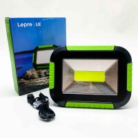 LE LED battery spotlight, portable camping lamp, 10W 1000...