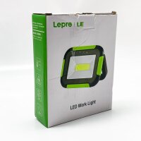 LE LED Akku Strahler, Campinglampe Tragbar, 10W 1000 Lumen Superhell Wiederaufladbare Suchscheinwerfer, Dimmbar Notfallleuchte mit 3 Lichtmodi für Stromausfällen, Camping usw.