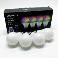 Lepro LE 4 pieces Wifi Smart LED Bulb, A60 E27, 806 lm,...