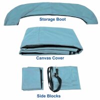 X AUTOHAUX Polyester Bimini Top Canvas Cover 600D Gray...